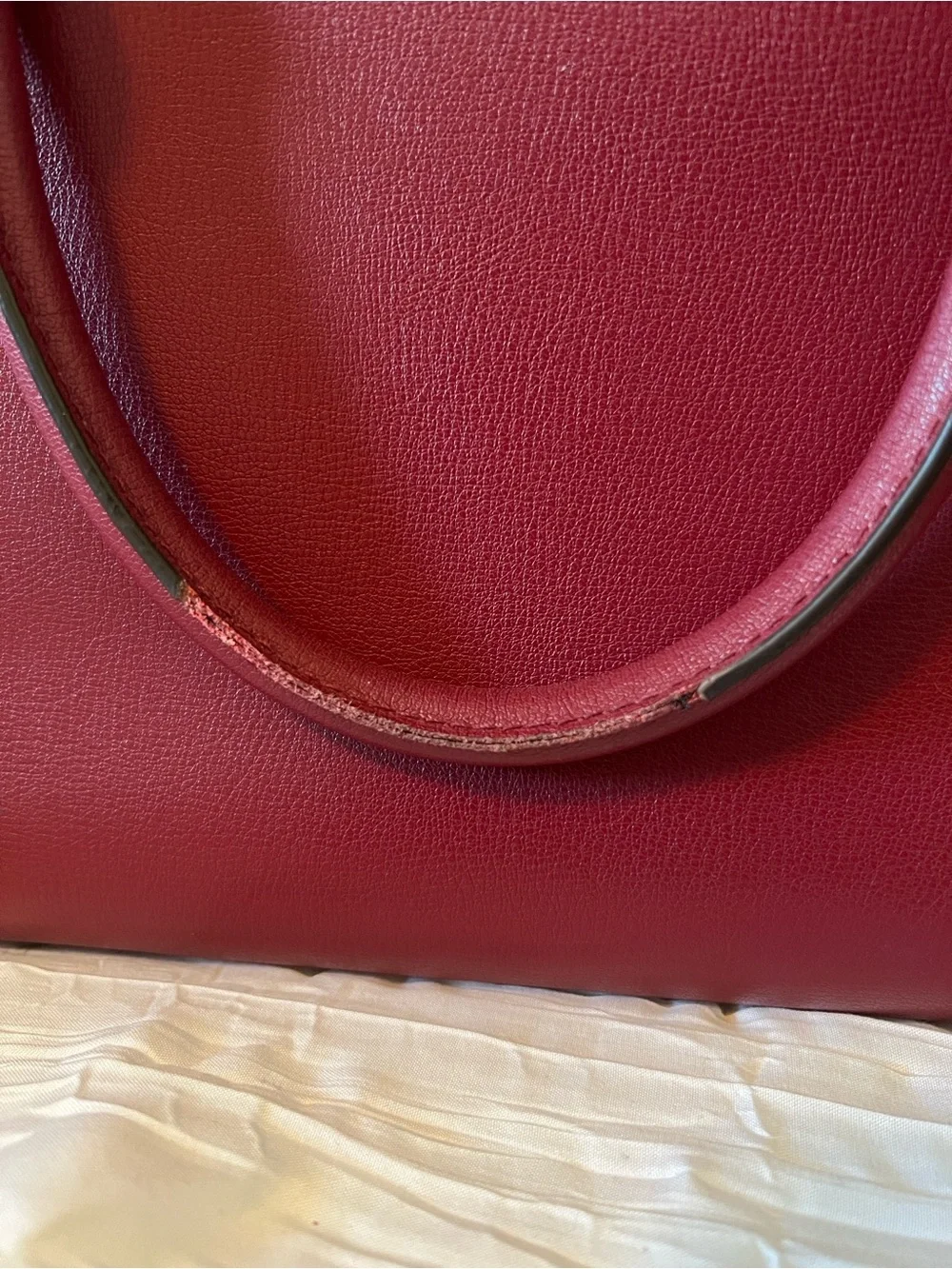 MICHAEL KORS Raspberry Leather Carryall Satchel